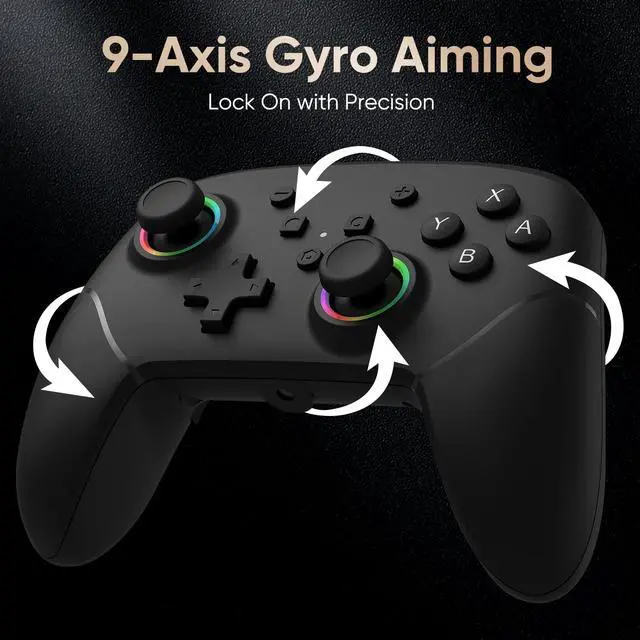 Alt view image 3 of 7 - Wired Pro Controller for Switch 2, C Button, 9-Axis, Hall Effect Joysticks Gamepad, Marco/Programmable, Back Button, Dual Vibration, 3.5mm Audio Jack