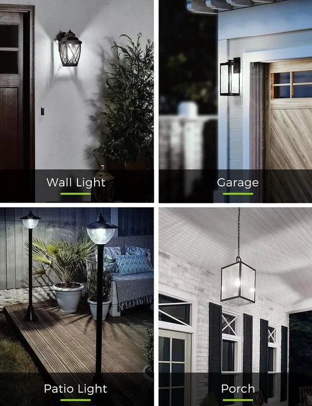 Alt view image 5 of 6 - LED Dusk to Dawn Light Bulbs, E26 Bulb Automatic On/Off, Outdoor Light Bulbs, Daylight Lightbulbs, 12W A19 Led Bulbs, 5000K 1100LM 100W Equivalent Lightbulbs Porch Garage Garden Patio 2 Pack