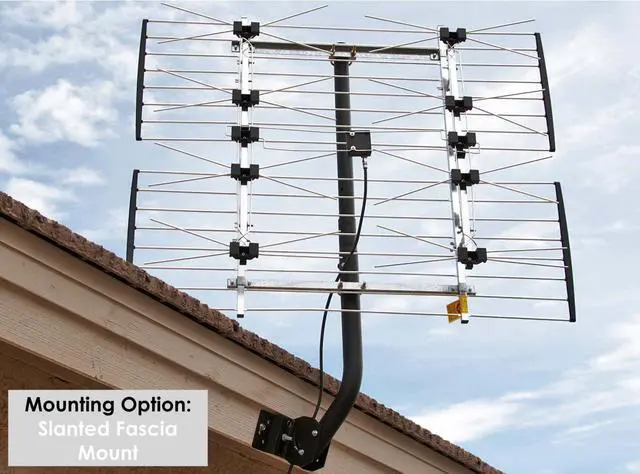 Alt view image 3 of 7 - Universal Antenna Mount - Sturdy Steel Adjustable Mount for Secure TV Antenna Installation, 1.5" Pole Diameter, Extends from 24"- 44", Weather-Resistant, 7" Wall Clearance