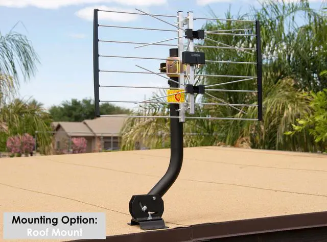 Alt view image 5 of 7 - Universal Antenna Mount - Sturdy Steel Adjustable Mount for Secure TV Antenna Installation, 1.5" Pole Diameter, Extends from 24"- 44", Weather-Resistant, 7" Wall Clearance
