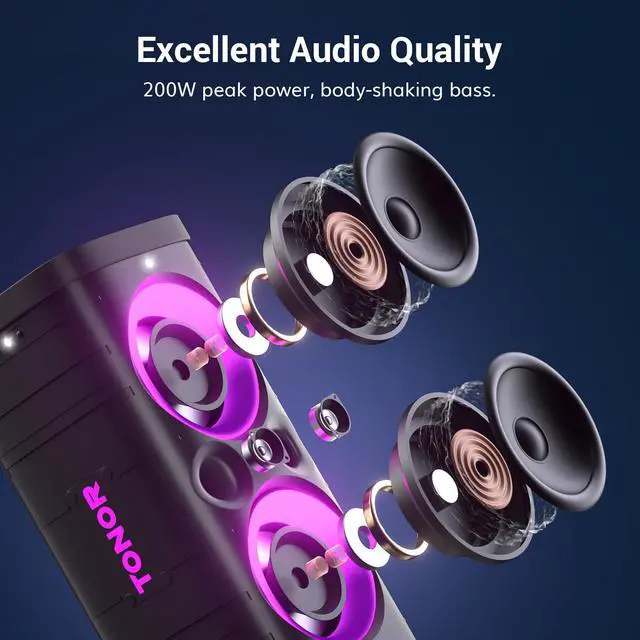 Alt view image 3 of 7 - Karaoke Machine for Adults with 2 UHF Wireless Microphones Microfono, Bluetooth Portable PA Speaker System with Disco Lights Rechargeable Battery, Ideal for Home Karaoke Party Outdoor Events K61