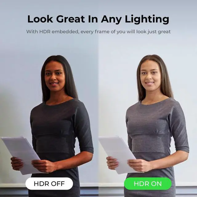 Alt view image 5 of 7 - Meet 1080P 60FPS Webcam, Full HD Auto-Focus & AI-Powered Framing Computer Camera, Background Replacement, HDR, Adjustable FOV, Webcam for Conferencing, Video Calling, Live Sreaming, PC, Laptop