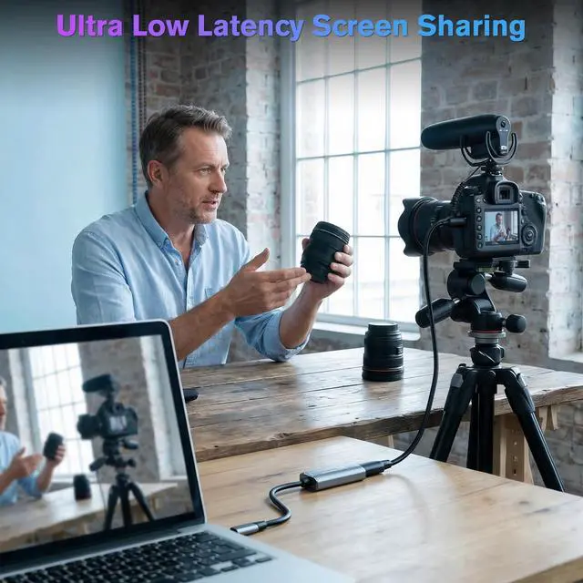 Alt view image 5 of 7 - Video Capture Card, 4K USB3.0 HDMI to USB C, 1080P60FPS HDMI Capture Card for Streaming, Gaming, Video Recording Compatible with Switch, Xbox, PS4, OBS, Windows, Mac OS, Zoom(Silver)