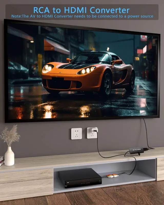 Alt view image 5 of 7 - RCA to HDMI Converter, AV to HDMI Converter, 1080P Mini Composite to HDMI Adapter, Support PAL/NTSC for PC, Laptop, TV, WII, PS1, PS2, PS3, STB, VHS, VCR, Blue-Ray DVD Players