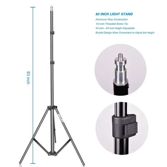 Alt view image 7 of 7 - Photography Umbrella Lighting Kit, 400W 5500K Photo Portrait Continuous Reflector Lights for Camera Video Studio Shooting Daylight (2 Packs)
