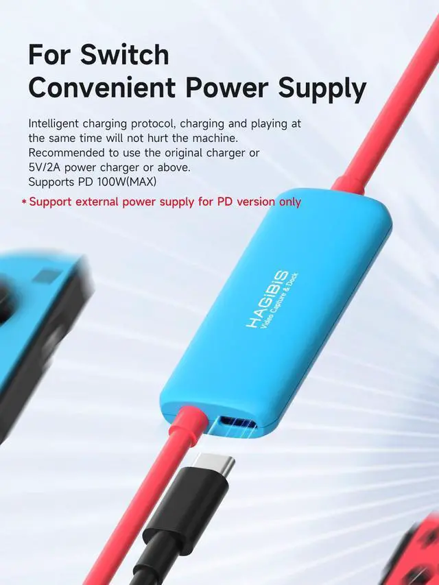 Alt view image 7 of 7 - USB3.0 Video Capture Card with 100W PD for Switch2, USB C to USB A/USB C 1080P@60fps 2K@30fps Live and Record Video Audio Game for Car Quest 3 VR PS4/5 ROG Ally Steam Deck (CC10P)