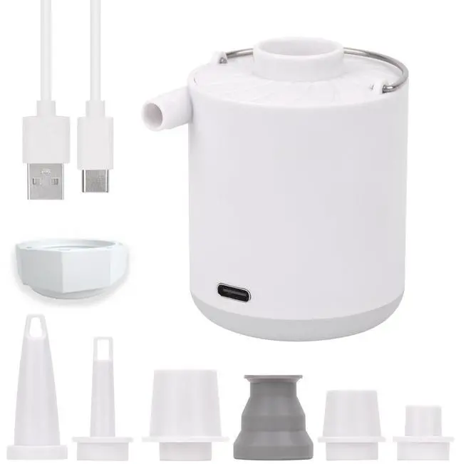 Main image of Mini Air Portable Camping Light Tiny Inflator/Deflator Pump with 1600mAh Battery USB Rechargeable for Pool Floats Air Bed Air Mattress Swimming Ring Vacuum Storage Bags