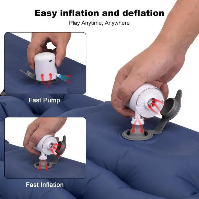 Alt view image 4 of 7 - Mini Air Portable Camping Light Tiny Inflator/Deflator Pump with 1600mAh Battery USB Rechargeable for Pool Floats Air Bed Air Mattress Swimming Ring Vacuum Storage Bags