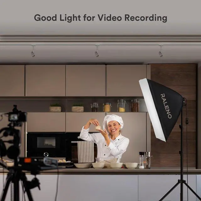 Alt view image 7 of 7 - Softbox Lighting Kit, 20X28-Inch Softbox Photography Lighting with LED Bulbs(50W | 5500K | TLCI97), Streaming Lighting for Video Rcording Photoes Portraits YouTube | Model: PS40