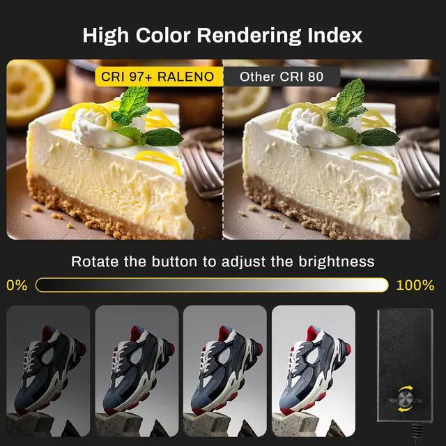 Alt view image 3 of 7 - 16"x12" Photo Light Box Photography, 24W Foldable Photo Studio Light Box, Dimmable Shooting Tent Kit with CRI>95 & 6 Backdrops for Toys Jewelry Watches Cosmetics