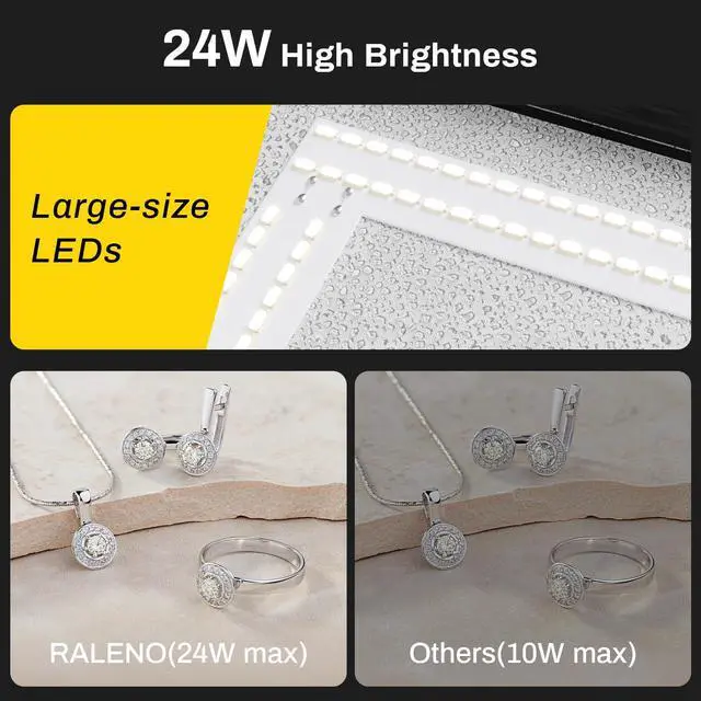 Alt view image 2 of 7 - 16"x12" Photo Light Box Photography, 24W Foldable Photo Studio Light Box, Dimmable Shooting Tent Kit with CRI>95 & 6 Backdrops for Toys Jewelry Watches Cosmetics