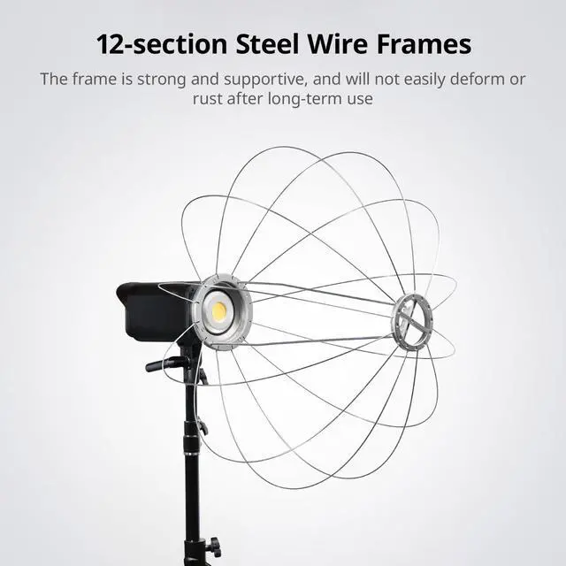 Alt view image 5 of 7 - 26"/65CM Lantern Softbox, Quick Release Soft Light Diffuser with 360° Light Effect, Bowens Mount Softbox for RALENO PLV-C80 Continuous LED Video Lights for Aputure for Neewer for SMALLRIG