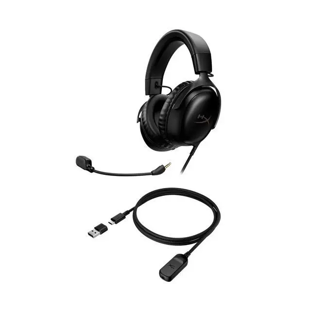 Alt view image 4 of 7 - Cloud III Wired Gaming Headset, PC, PS5, Xbox Series X|S, Angled 53mm Drivers, DTS Spatial Audio, Memory Foam, Durable Frame, Ultra-Clear 10mm Mic, USB-C, USB-A, 3.5mm Black