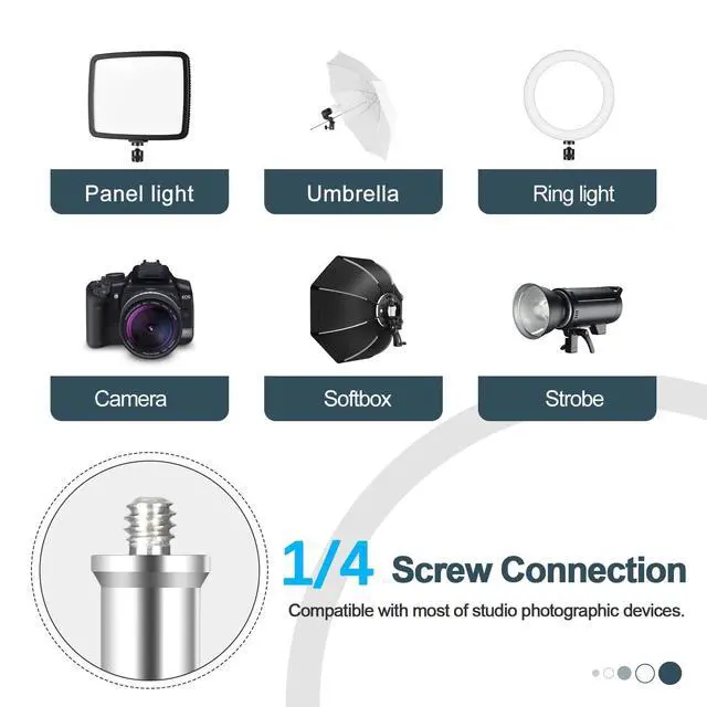 Alt view image 5 of 7 - 7 Ft Light Stand for Photography, Portable Photo Video Tripod Stand, 2 Pack Lighting Stand with Carry Case for Speedlight, Flash, Softbox,Strobe Light, Camera, Photographic Portrait