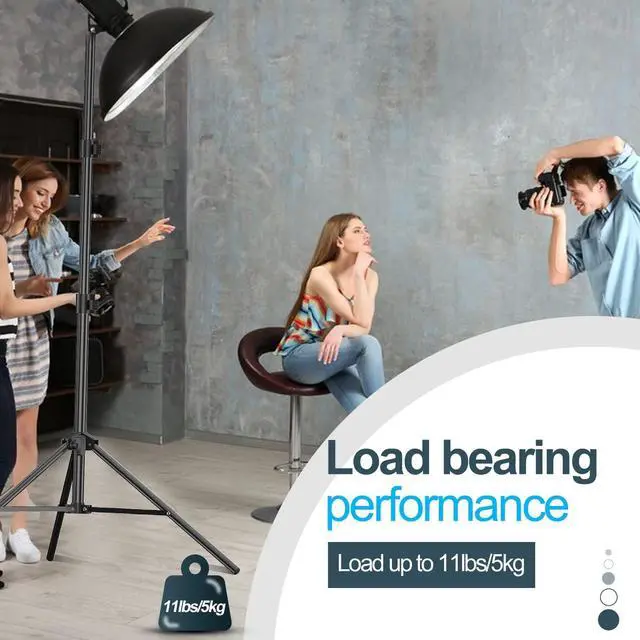 Alt view image 7 of 7 - 7 Ft Light Stand for Photography, Portable Photo Video Tripod Stand, 2 Pack Lighting Stand with Carry Case for Speedlight, Flash, Softbox,Strobe Light, Camera, Photographic Portrait