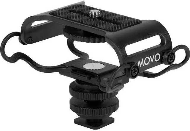 Main image of SMM5-B Universal Microphone and Portable Recorder Shock Mount - Fits the Zoom H1n, H2n, H4n, H5, H6, Tascam DR-40x, DR-05x, DR-07x and others with a 1/4" Mounting Screw (Black)