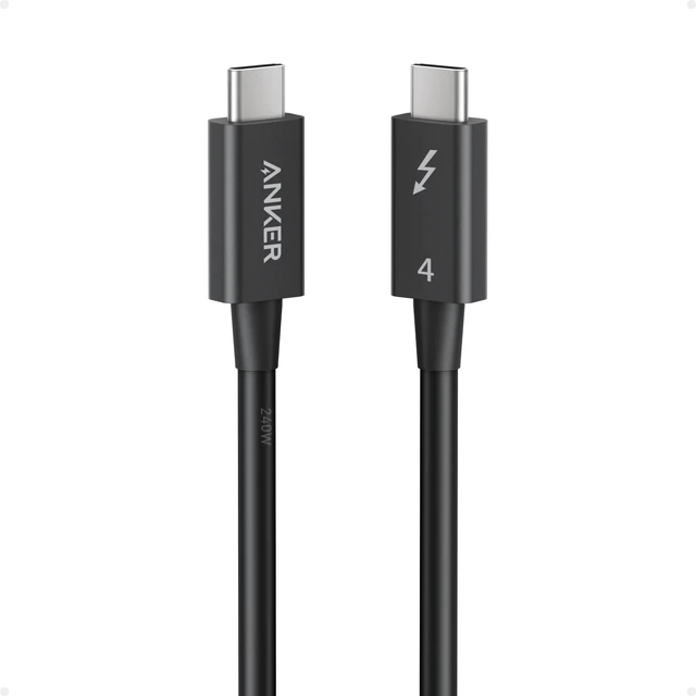 Main image of Anker Thunderbolt 4 USB C to USB C Cable (240W, 2.3 ft) | 40 Gbps, 8K / 4K Display, Compatible with USB4, Thunderbolt 4 / 3, for MacBook, iPhone 18 / 16, and More