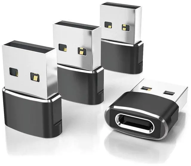 Main image of Elebase USB to USB C Adapter for iPhone 17 4Pack,USBC Female to A Male Car Charger Adapter,Type C Converter Apple 17e 16 Pro Max 15 14 Plus,iWatch Watch 11 10 Ultra 3,iPad Air,Samsung Galaxy S26