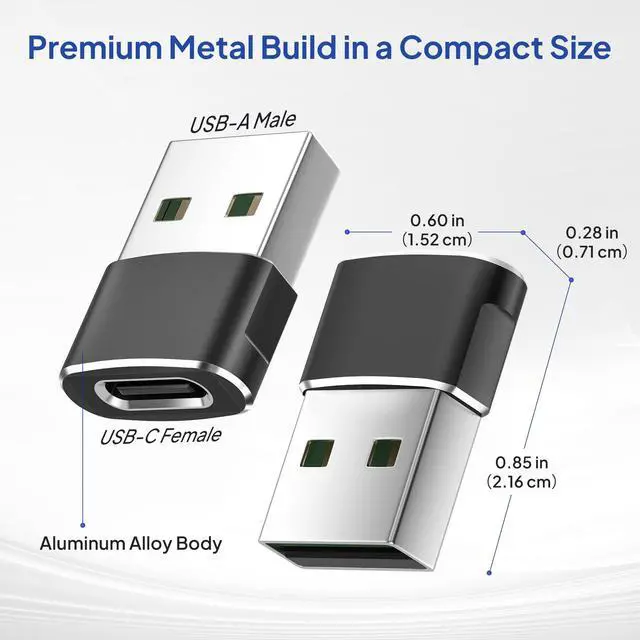 Alt view image 4 of 7 - Elebase USB to USB C Adapter for iPhone 17 4Pack,USBC Female to A Male Car Charger Adapter,Type C Converter Apple 17e 16 Pro Max 15 14 Plus,iWatch Watch 11 10 Ultra 3,iPad Air,Samsung Galaxy S26