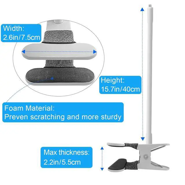 Alt view image 5 of 7 - Baby Monitor Mount Compatible with HelloBaby HB6550/HB65/HB66/HB248,ANMEATE SM935E Baby Monitor Camera 15.7 inches Flexible Clip Clamp Mount Long Gooseneck Arm, Baby Monitors Holder Without Tools