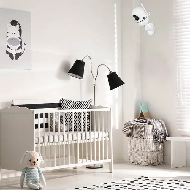 Alt view image 3 of 7 - Adjustable Baby Monitor Mount for HelloBaby HB65/HB40/HB6550/HB6560/HB6148/HB66/HB6339/HB6550 Pro, ANMEATE SM935E, Universal Baby Monitor Wall Mount with Perfect View and Easy to Install
