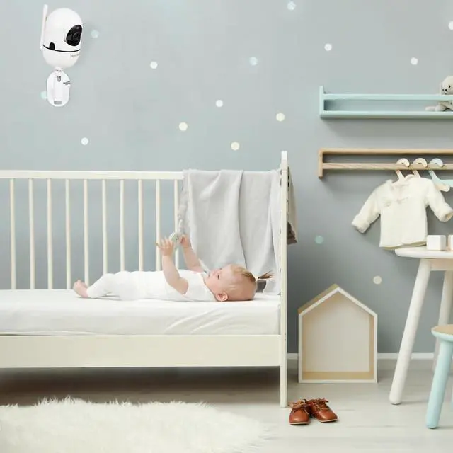 Alt view image 7 of 7 - Adjustable Baby Monitor Mount for HelloBaby HB65/HB40/HB6550/HB6560/HB6148/HB66/HB6339/HB6550 Pro, ANMEATE SM935E, Universal Baby Monitor Wall Mount with Perfect View and Easy to Install