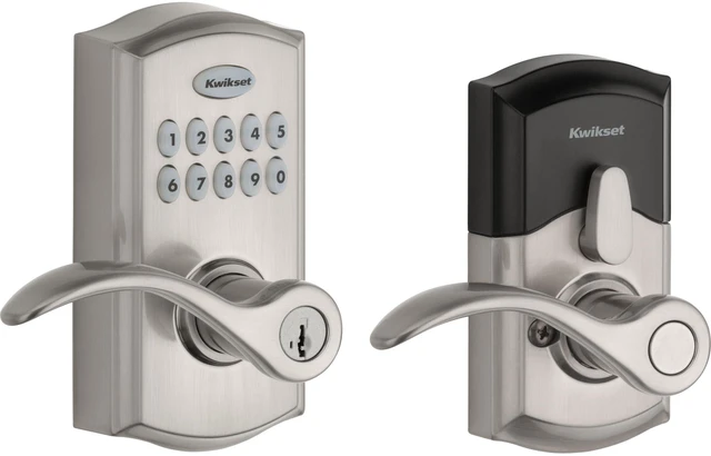 Main image of 955PML-15S Pembroke Lever Commercial Grade Electronic Smartcode Lever Lock with SmartKey Satin Nickel Finish