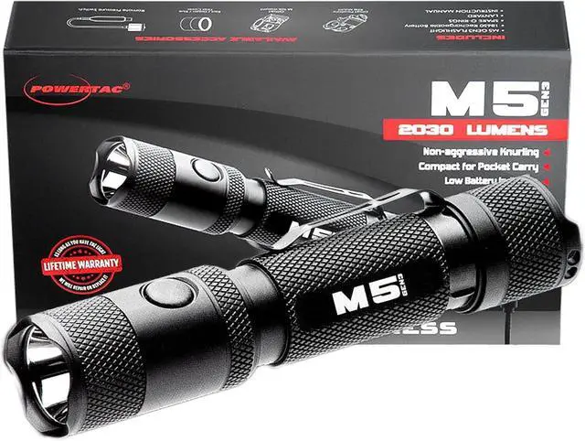 Main image of M5-G3 2030 Lumens Rechargeable Tactical Flashlight, 330M Throw with Magnetic Charging and Dual Switch, LED Flashlight for Outdoor Emergency