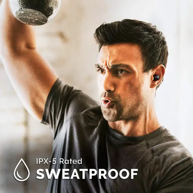 Alt view image 3 of 7 - Sweatproof Wireless Bluetooth Earbuds,130 Hour Battery Life | Wireless Earbdus for iPhone, Android, Mini Charging Case, TWS Headphones with Microphone, Gift for Runners