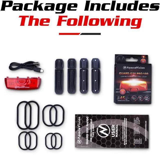 Alt view image 3 of 7 - Bike Tail Light USB Rechargeable - Super Bright 100 Lumens LED Bicycle Rear Light Easily Clips on as a Red MTB Taillight for Optimum Cycling Safety