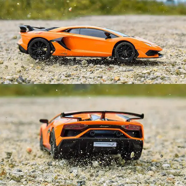 Alt view image 7 of 7 - Remote Control Car Licensed RC, 1:24 Lambo Toy Car for Kids, Lambo Aventador SVJ Remote Control Model Electric Sport Racing Hobby Toy for 3 4 5 Year Old Boy Birthday Gift (Orange)