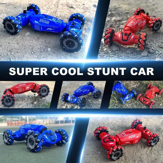 Alt view image 4 of 6 - Upgraded Hand Gesture Sensing RC Stunt Car with Lights Music, Spray Drift Gesture RC Car 360° Spins All Terrains Hand Controlled Truck Toys for 6 7 8 9 10 Year Old Boys