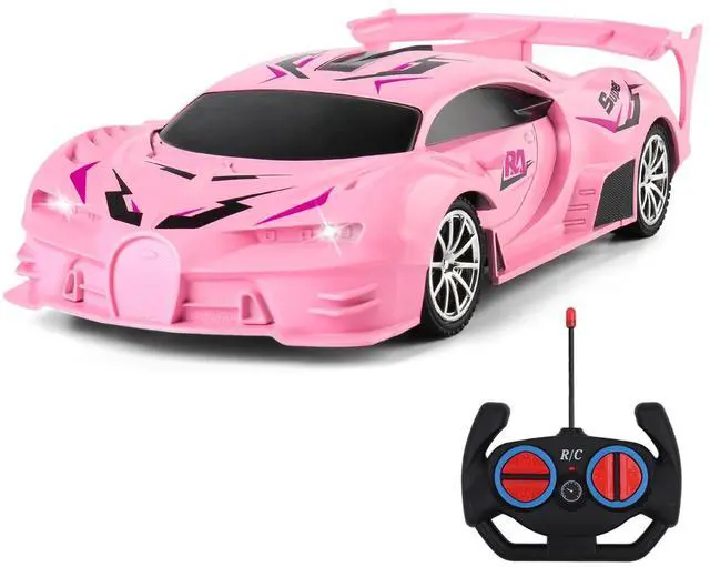 Main image of Pink Remote Control Car for Girls, Rechargeable High Speed Drift RC Cars Toys Gifts for Girl Age 6 7 8-12,1/18 Super Vehicle with Headlight Racing Hobby Xmas Birthday Gift