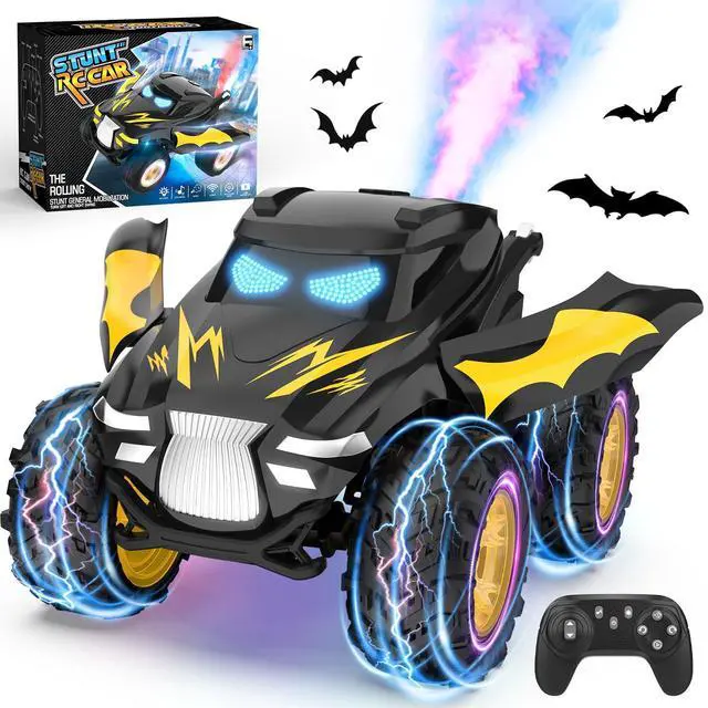 Main image of Remote Control Car, RC Cars Stunt Car Toy, 2.4GHz Rechargeable RC Cars with Spray and Music, Ideal Birthday Toys for Boys Age 6 7 8 9 10 11 12
