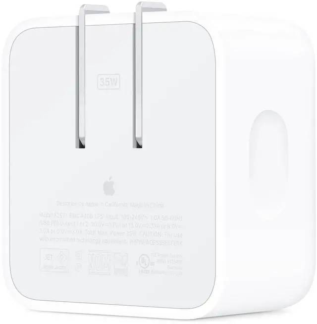 Alt view image 2 of 3 - Apple OEM 35W Dual USB-C Port Compact Power Adapter A2571