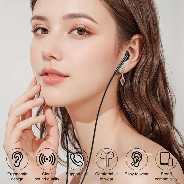 Alt view image 5 of 7 - Samsung Earbuds Wired USB C for Galaxy S26 S25 S24 Ultra/S24 FE/S23/S22/S21/S20,Type C Wired Headphones with Microphone Earphones for iPhone 17e/17 Pro/17 Air Pro Max/16/15,iPad,Pixel 10 9 8,One Plus9