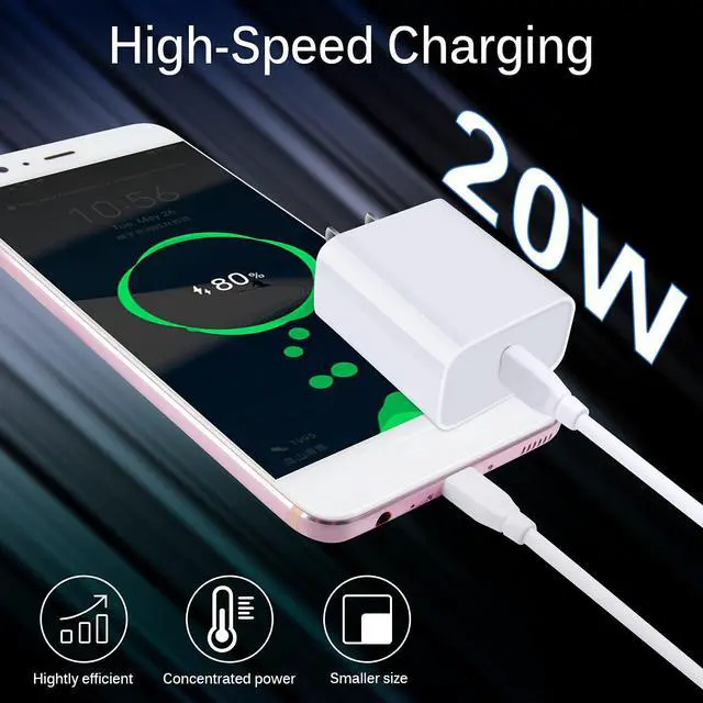 Alt view image 2 of 7 - Google Pixel USB C Fast Charger for Google Pixel 10 10 Pro 10 Pro XL 10 Pro Fold 9 Pro XL 9 8 7 6 Type C Fast Charging Block Android Phone Fast Charger USB C for Samsung Galaxy S25 Ultra Edge S24 S23