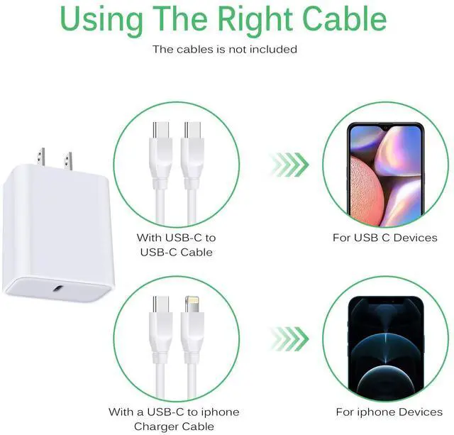 Alt view image 4 of 7 - Google Pixel USB C Fast Charger for Google Pixel 10 10 Pro 10 Pro XL 10 Pro Fold 9 Pro XL 9 8 7 6 Type C Fast Charging Block Android Phone Fast Charger USB C for Samsung Galaxy S25 Ultra Edge S24 S23