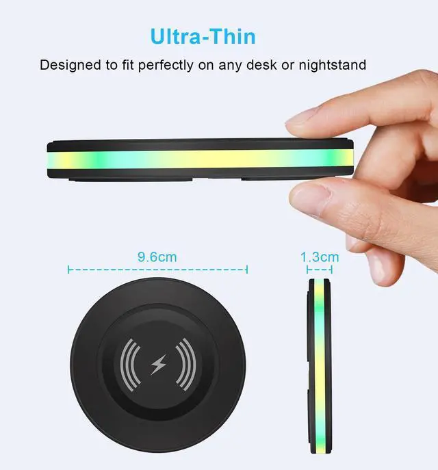 Alt view image 5 of 7 - Wireless Charger Samsung Fast Charging Pad Wireless Phone Charger for Android Samsung Galaxy S26 S25 Ultra S25 S24 S23 S22 S21,Wireless Charging Station Cargador Inalámbrico para for iPhone 17 16