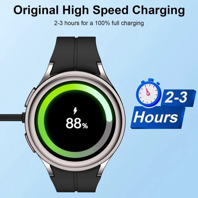 Alt view image 2 of 7 - Galaxy Watch Charger for Samsung Galaxy Watch 8/8 Classic/7/6/Ultra/FE/5 Pro/4/3/Active 2 Magnetic 3.5W Smart Samsung USB C Charger Fast Charging Wireless Charging Station Built-in USB C Cable 3FT