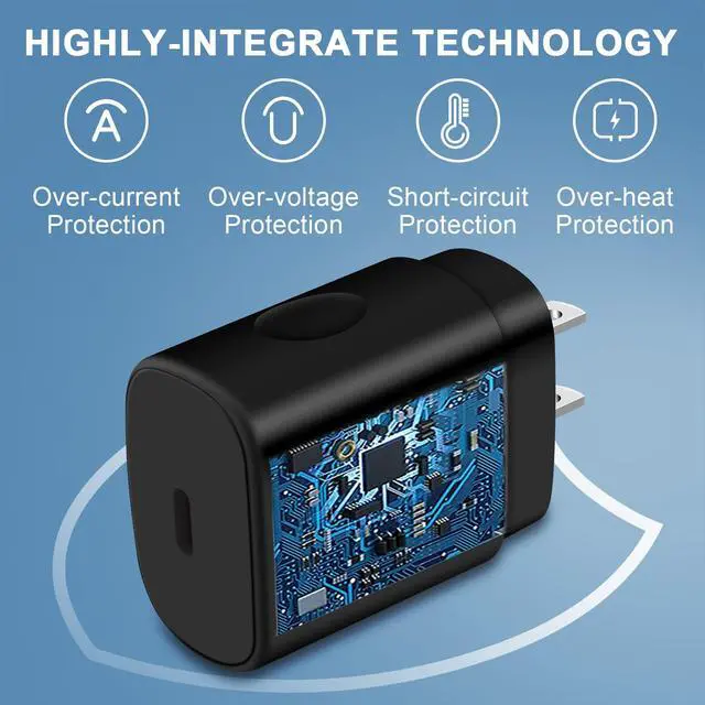 Alt view image 6 of 7 - 25W Samsung Super Fast Charger USB C Wall Plug Type C Charger Adapter Fast Charging Block for Samsung Galaxy A16 A17 A15 5G/Watch 8 7 Ultra 6/A35/A54/S25/S24/Z Flip/Fold7/S23,iPhone17/16/15,Pixel10/9a