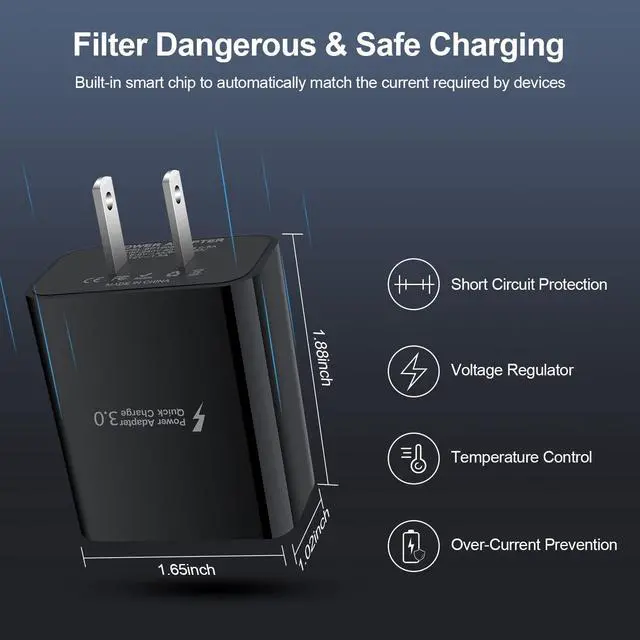 Alt view image 6 of 7 - Android Phone USB C Type C Fast Charger Compatible for Motorola G9 G8 G7 Power/Edge 5G UW/Edge/G Play/G Power/G Stylus 2024 2023/One 5G UW ace/G Pure/X4 Z Z2 Z3 Z4,Fast Wall Plug C Type Charging Cable