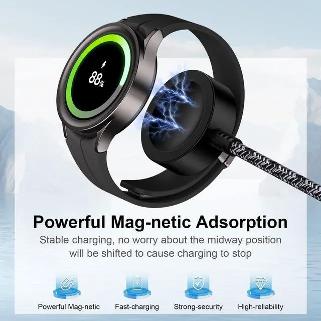 Alt view image 4 of 7 - Galaxy Watch Fast Charger for Samsung Galaxy Watch 8/8 Classic/Ultra/7/FE/6/6 Classic/5 Pro/5/4/4 Classic/3/Active2/1 Charger Cable Dock, 2 in 1 25W USB C Fast Charger for Samsung S26/S25/S24/S23/A16