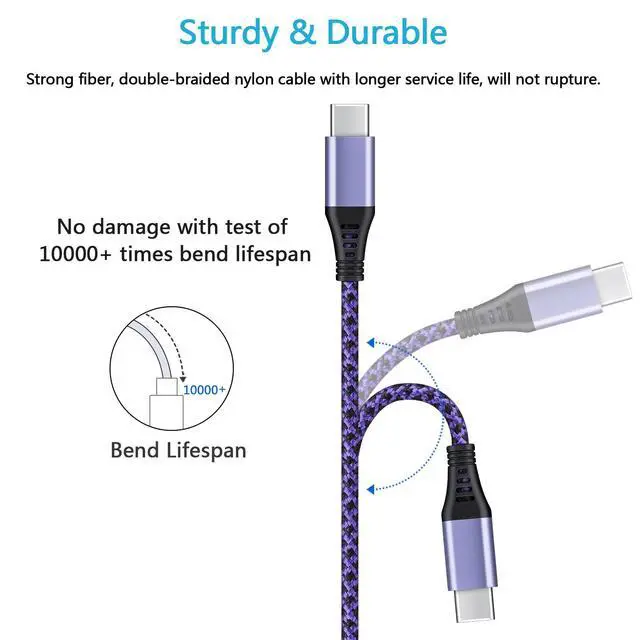 Alt view image 4 of 7 - for iPhone 16e 17e 17 Pro Max Air, 6FT Fast USB Type C Cable Phone Charger Charging Cord for iPhone 16e, 16, 16 Pro Max, 16 Pro, 16 Plus, 15, 15 Pro Max Plus, LG Stylo 4, Car Carplay Power Cord Wire