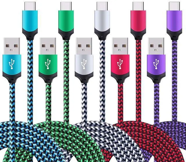 Main image of 5Pack 6FT Fast USB Type C Cable Phone Charger Cord for Samsung Galaxy S26 S26+ S25 Edge S25+ Plus Ultra S24 S23 S22 S21 S20 FE Ultra S10 S10+ S9 S8 Plus Note 20 Ultra 10 9 8 A51 A71 A53 A14 5G