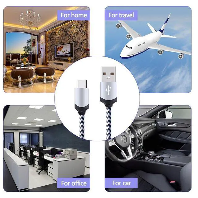 Alt view image 7 of 7 - 5Pack 6FT Fast USB Type C Cable Phone Charger Cord for Samsung Galaxy S26 S26+ S25 Edge S25+ Plus Ultra S24 S23 S22 S21 S20 FE Ultra S10 S10+ S9 S8 Plus Note 20 Ultra 10 9 8 A51 A71 A53 A14 5G