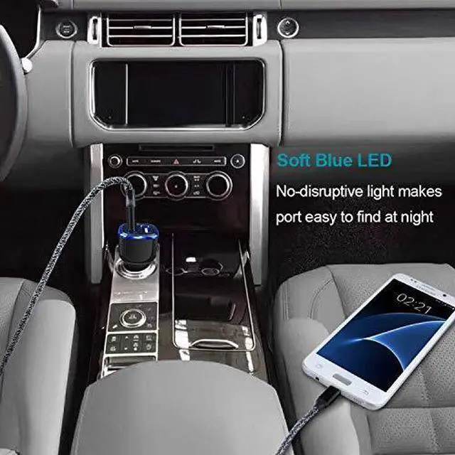 Alt view image 6 of 6 - Car Charger Android for Samsung Galaxy J7 Crown/Prime/Pro/Sky Pro/Refine/Neo/Luna/Eclipse,J7 V 2nd/Perx/Star,J6 Plus J5 J4 J3 S7 Edge S6 S5 S4 S3 Note 4/5,6ft Phone Cord Fast Charging Micro USB Cable