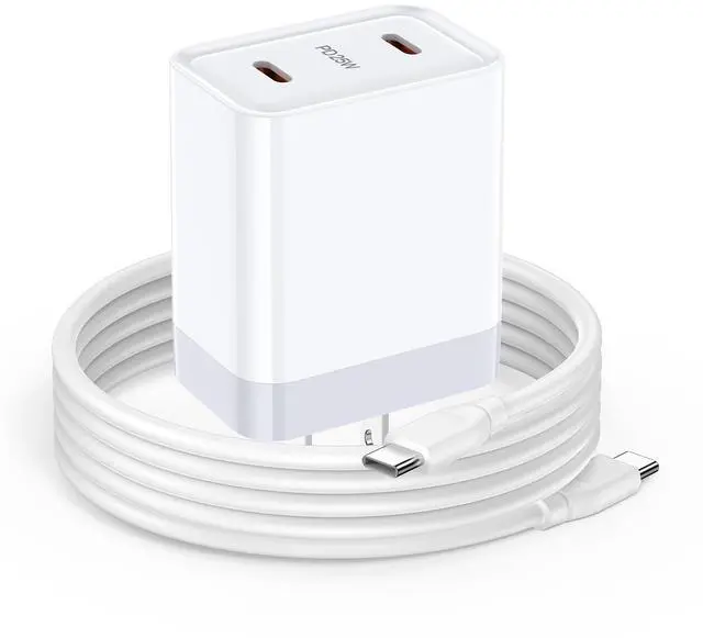 Main image of 25W USB C Fast Charger for Samsung Galaxy S26 Ultra S26+ S26 A17 S25, 2-Port Phone Charger Block Type C Fast Charging Block with 6ft USB C Charger Cable for Samsung Galaxy A36 A16 5G A26 A56 S24 A35