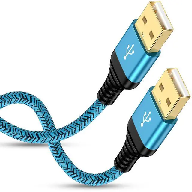 Main image of USB A to USB A Cable 10 FT, USBA Cord 10 Feet Long Male to Male Cable Type A to A Male Extension Cord Data Transfer for Computer PC Laptop Cooler Cooling Pad TV Hub Hard Drive Enclosure DVD Player