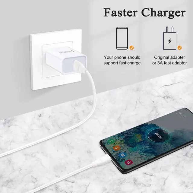 Alt view image 3 of 7 - Samsung S25 Fast Charging Cable 3Pack Short USB C Cable 3ft USB A to Type C 3A Charging Cord for Galaxy A14 A15 A16 A54 5G Z Flip Fold 7 6 5 A24 A53 A13 S24 S23 Ultra S22 S21 S20 S10 Note20,Pixel